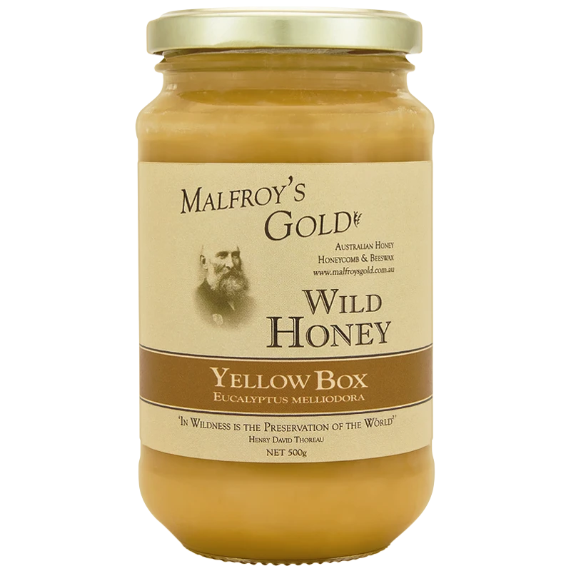 Malfroy's Gold 500g Wild Honey Yellow Box