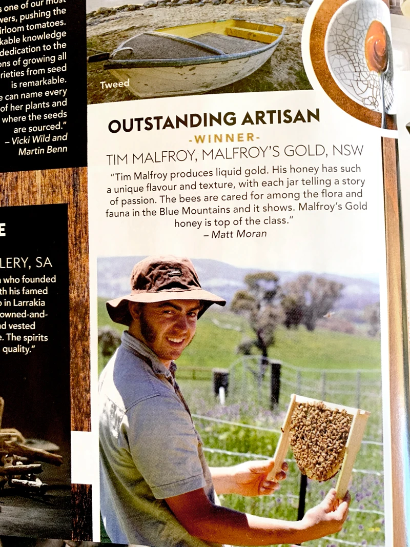 Tim Malfroy Outstanding Artisan 2021 delicious Produce awards