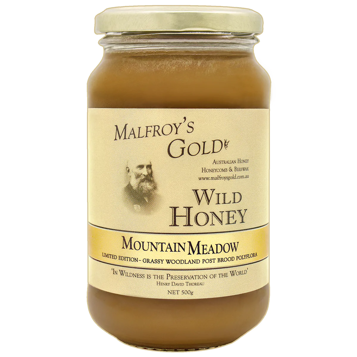 Malfroy's Gold Wild Honey 500g Mountain Meadow Post Brood Polyflora