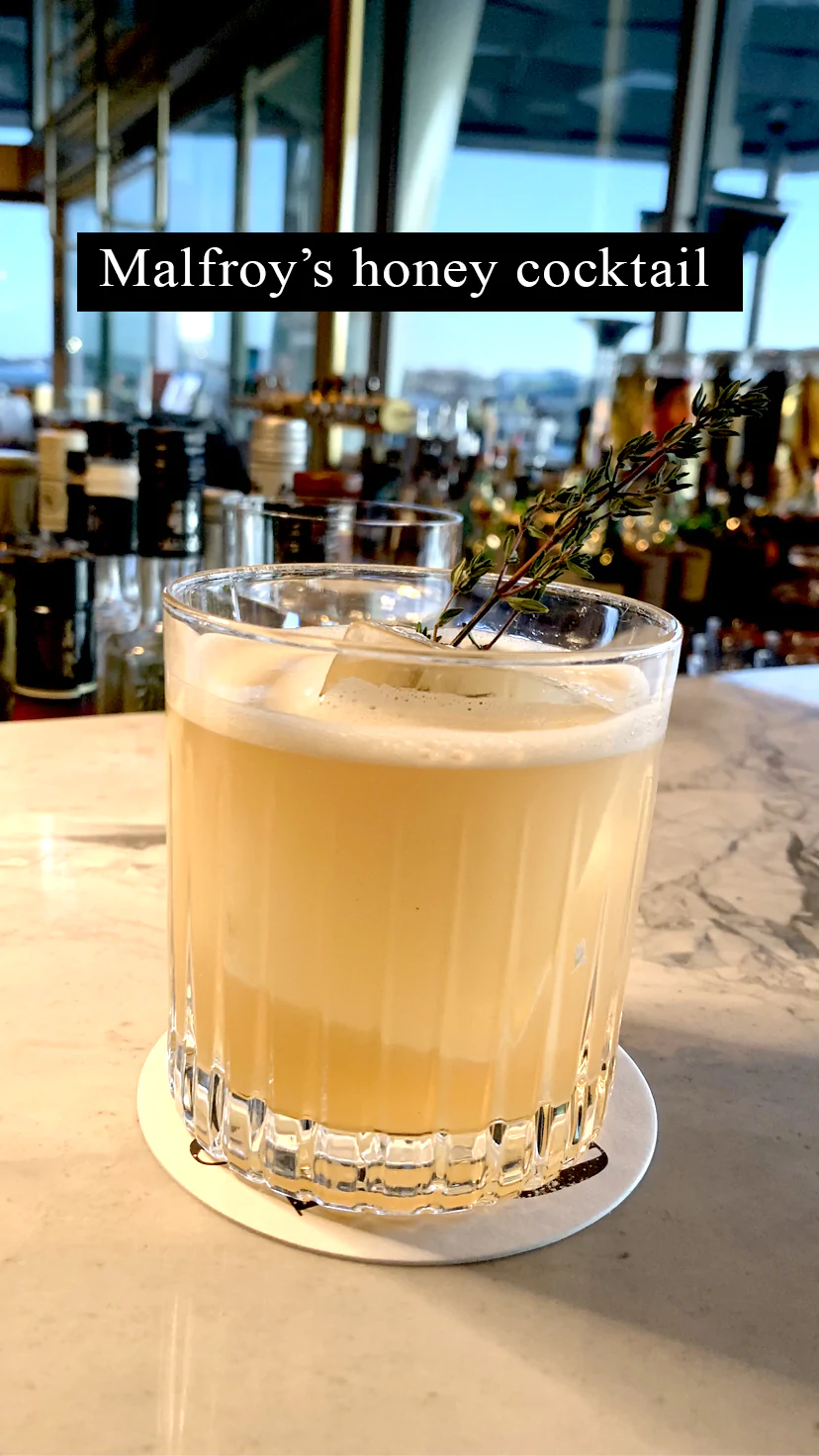Malfroy's Gold at Woodcut - Honey cocktail