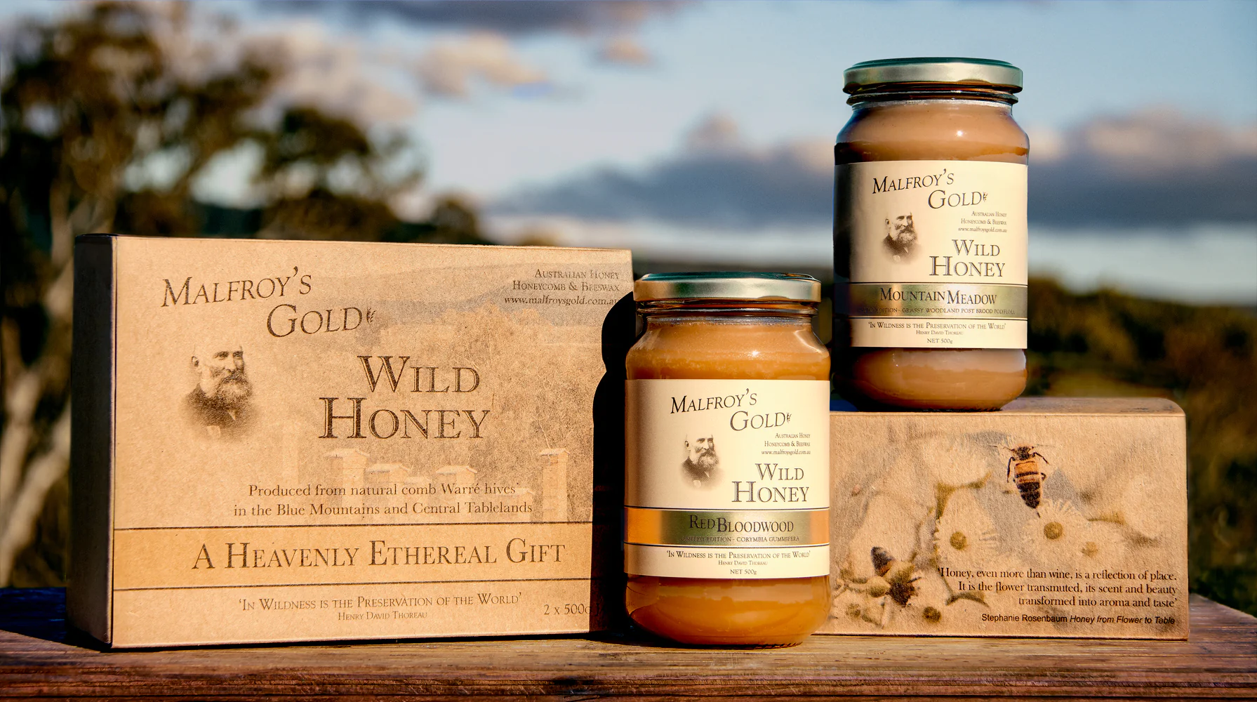Malfroy's Gold Wild Honey 2 x 500g Gift Pack Limited Edition