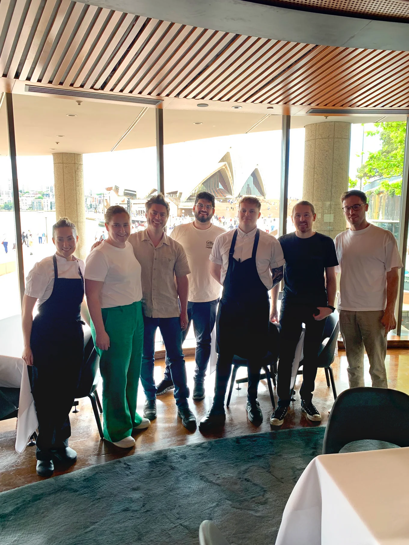 Matt Moran's Staff from his Sydney restaurants assembed to meet with Tim Malfroy