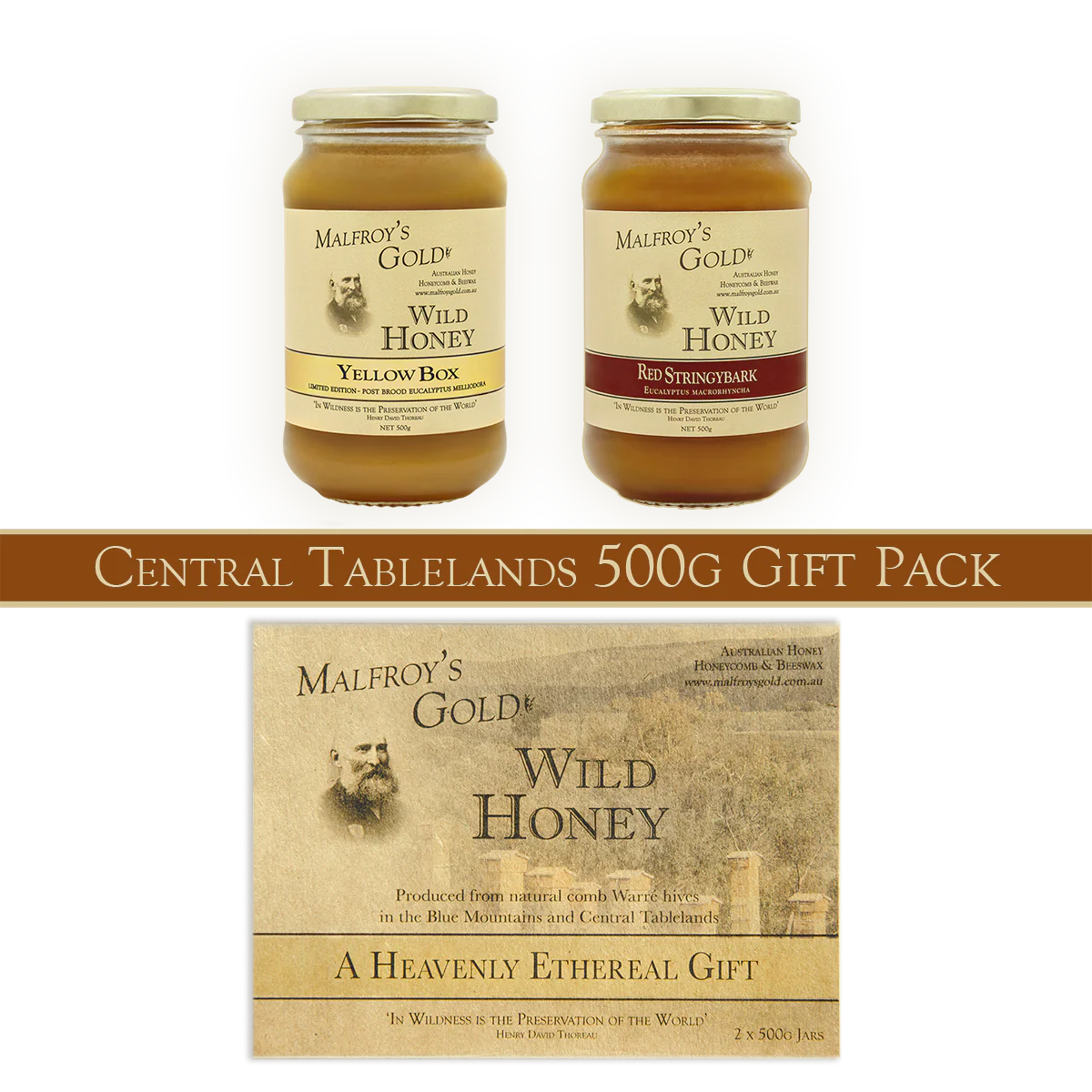 Malfroy's Gold Wild Honey 500g Mixed Wild Honey Gift Pack