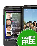 3 Months Free! HTC Desire HD